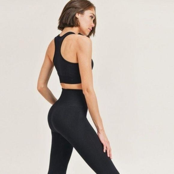 Other - New Black Seamless Active Wear Matching Set